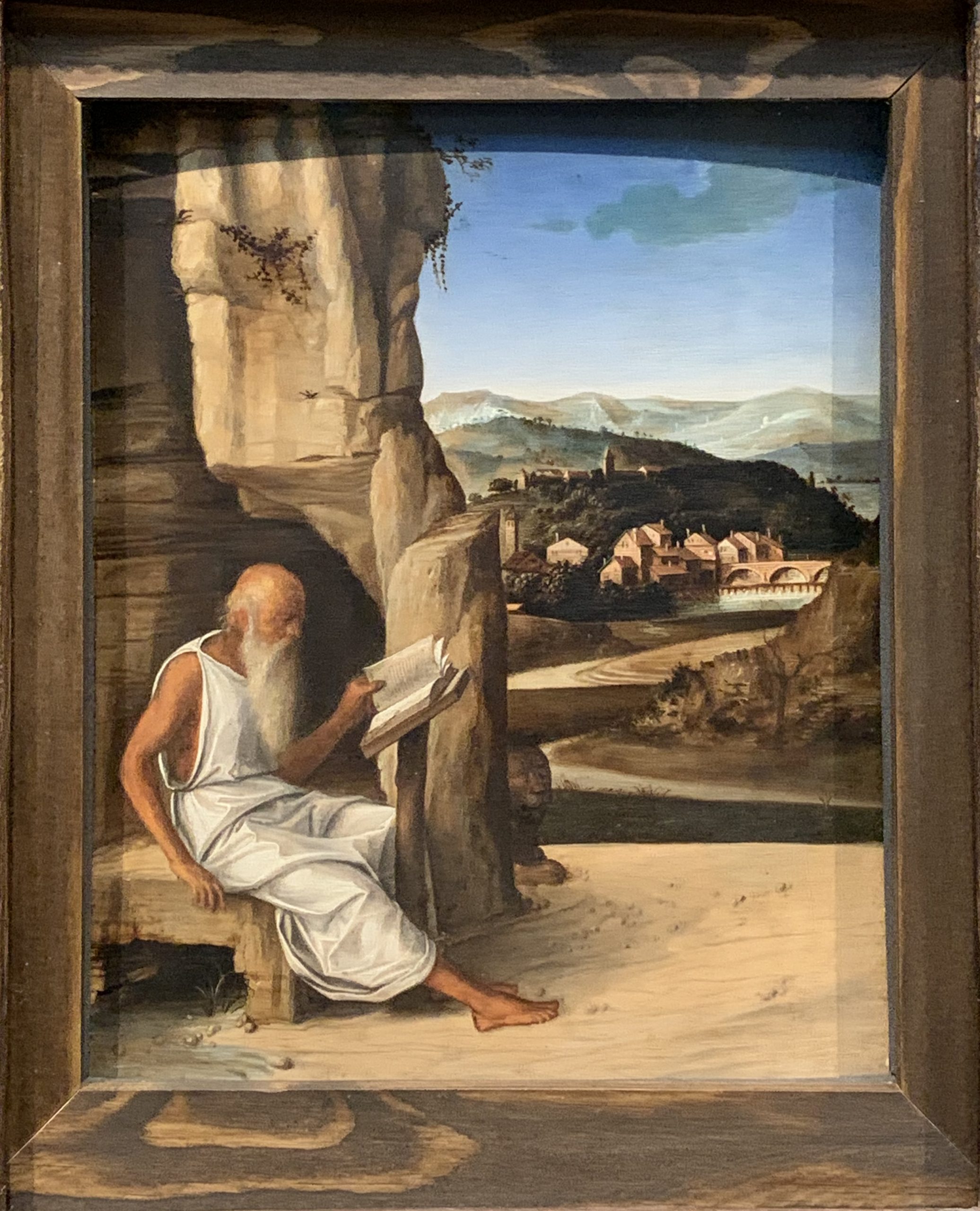 St Jerome reading in a Landscape