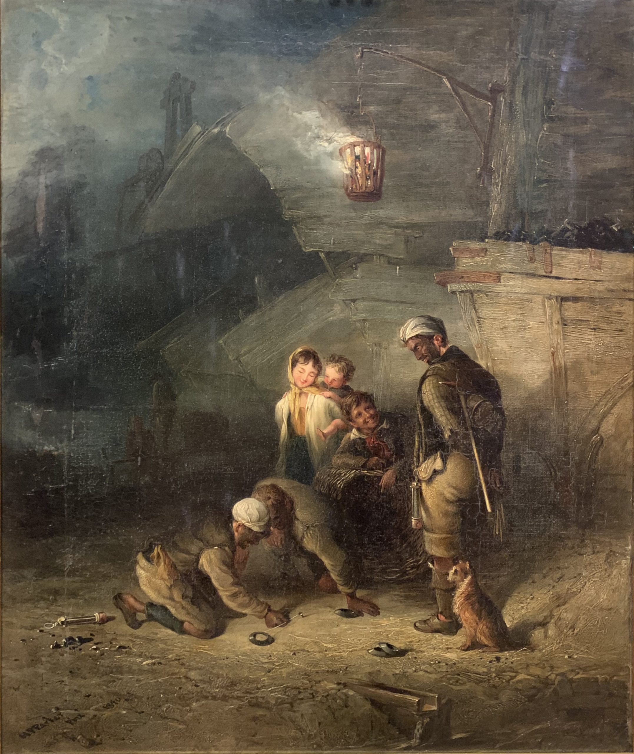 Pitmen Playing at Quoits