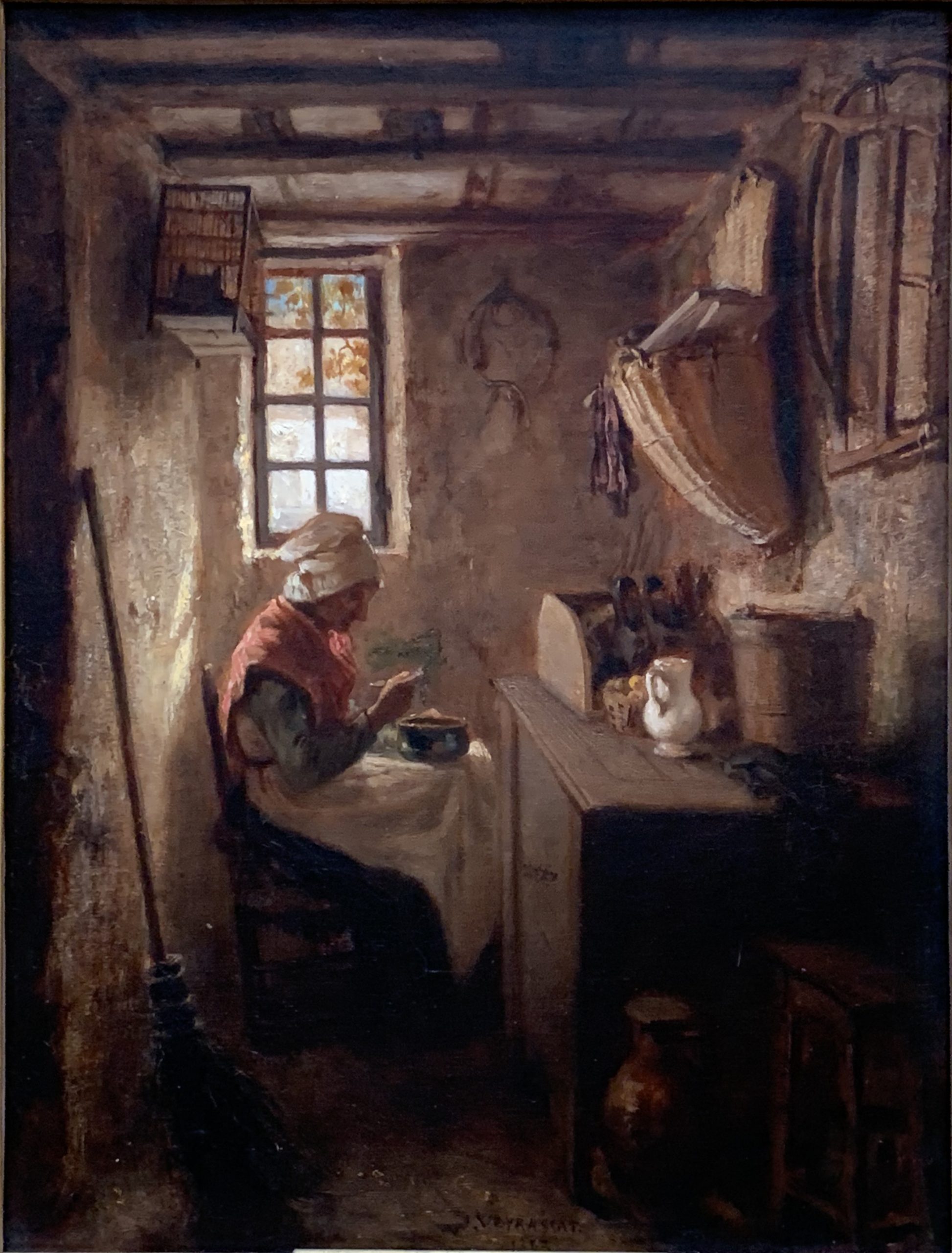Interior with an Old Woman Eating Soup