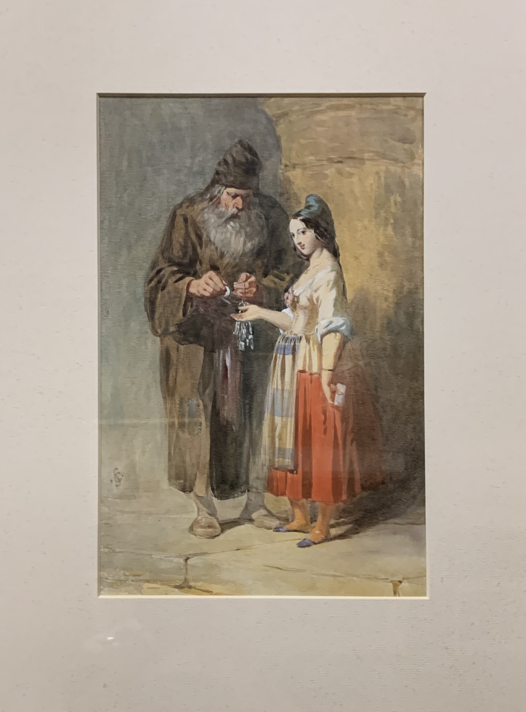 An Old Jew and a Young Woman