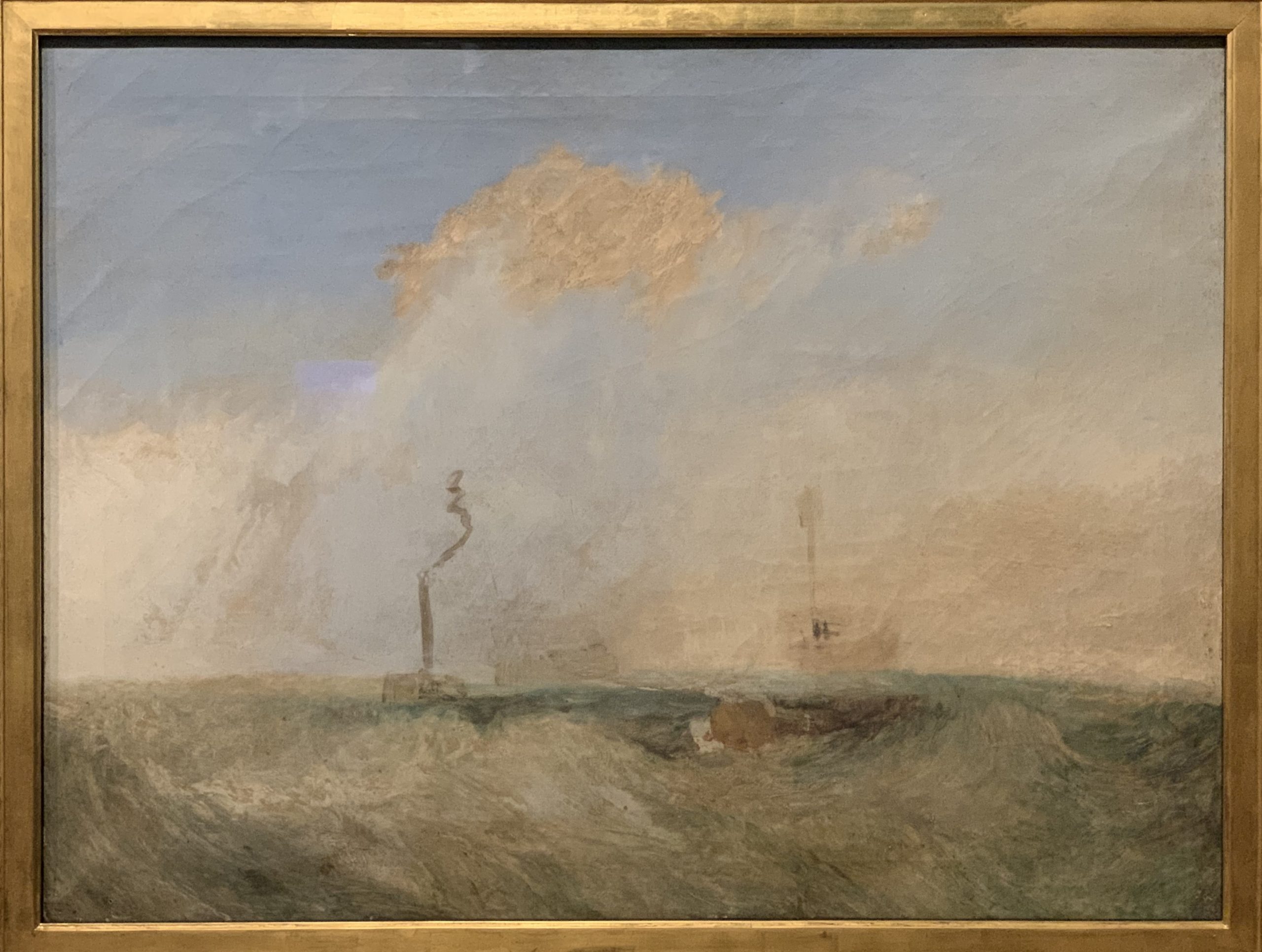 Steamer and Lightship; a study for ‘The Fighting Temeraire’