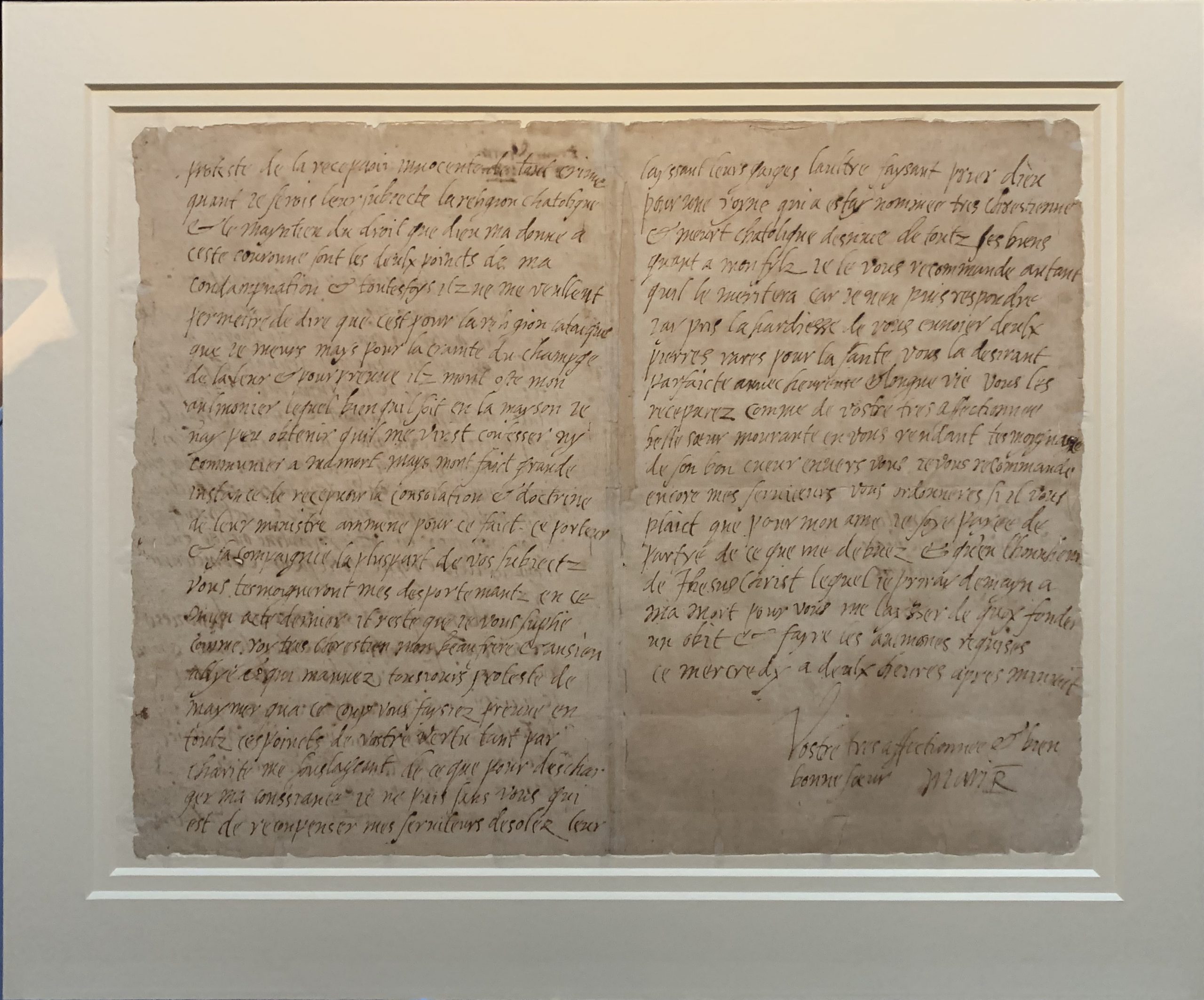The Last Letter of Mary, Queen of Scots