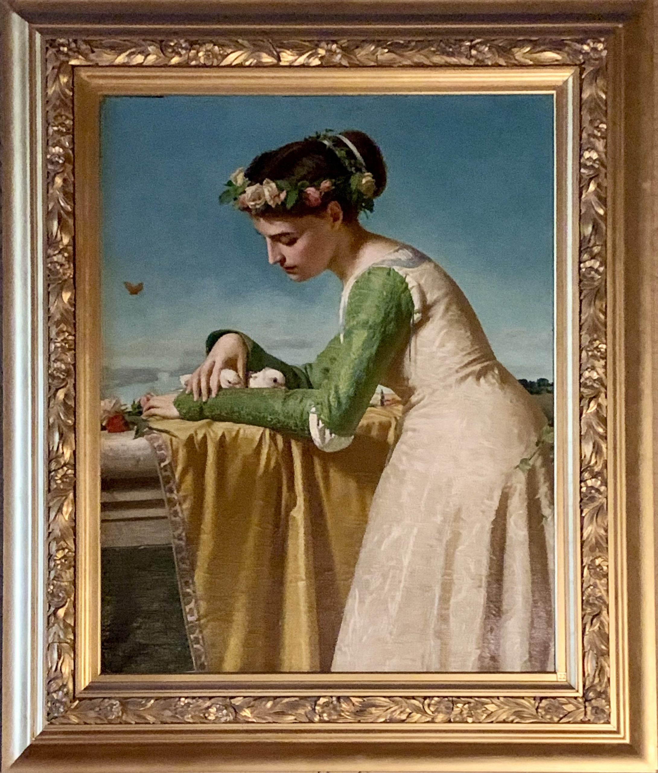 An Italian Girl with Doves