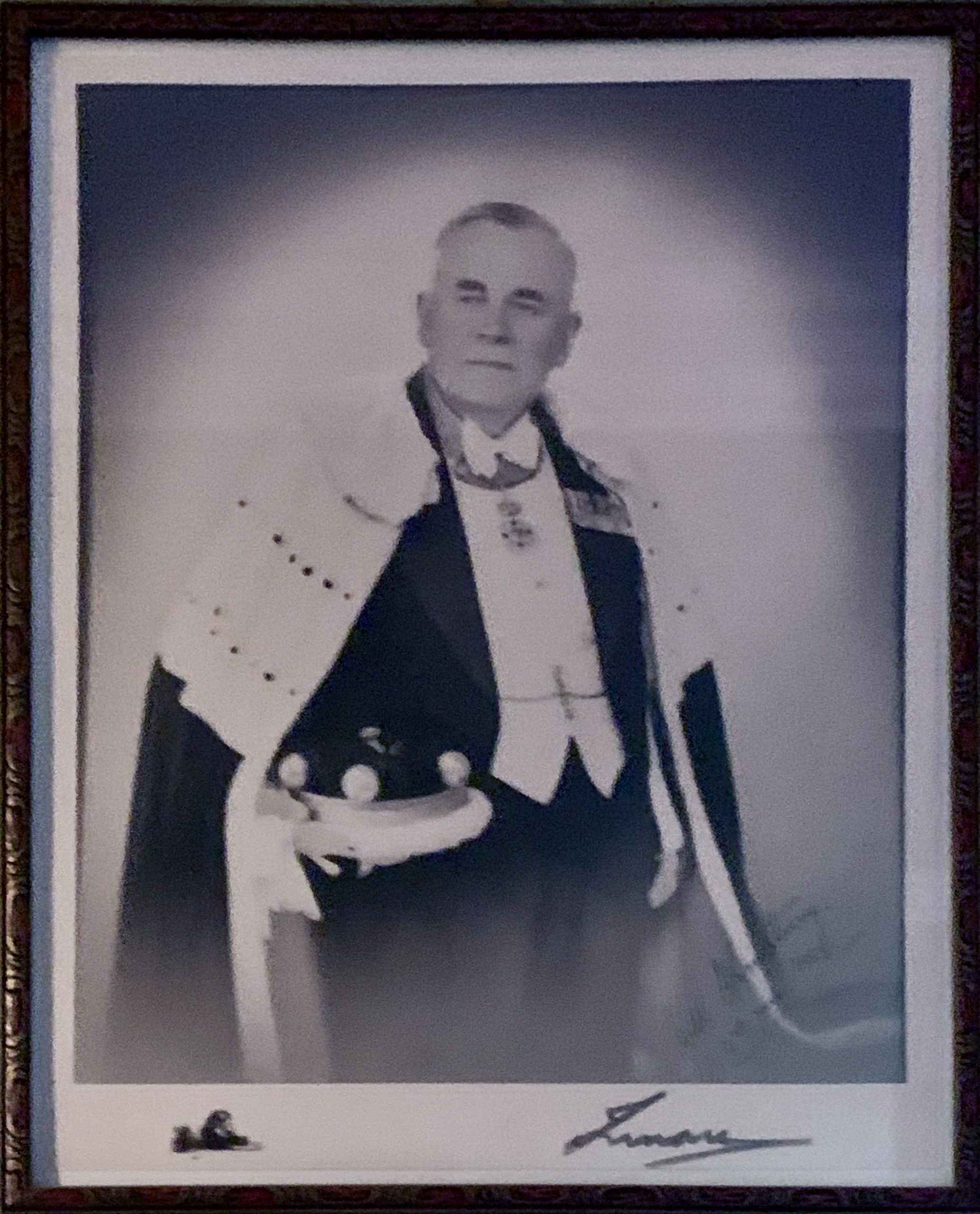 William John Montagu Watson-Armstrong, 2nd Baron Armstrong of Bamburgh and Cragside (1892-1972) in Coronation Robes