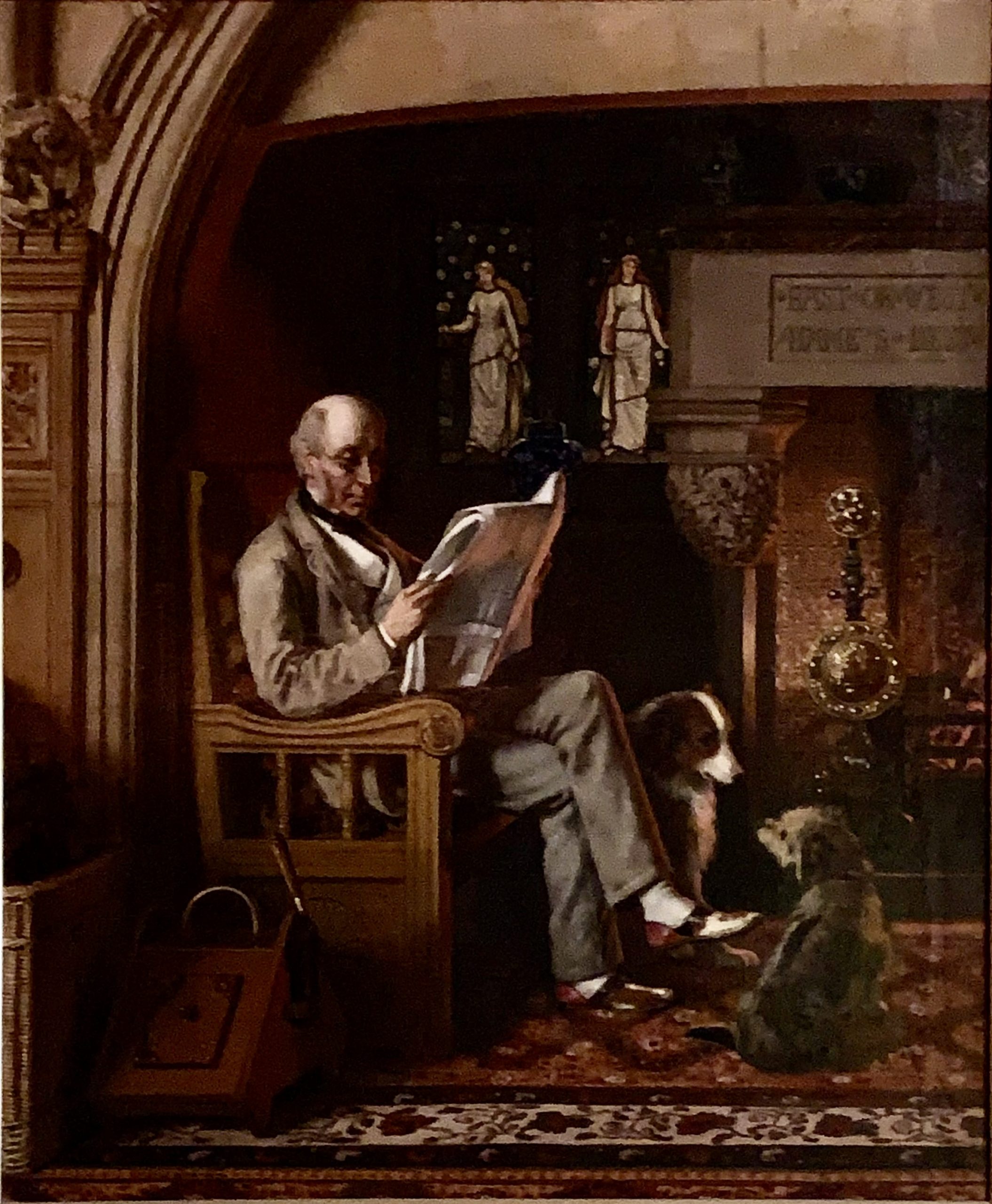 Sir William George Armstrong, 1st Baron Armstrong of Cragside (1810-1900), in the Inglenook at Cragside