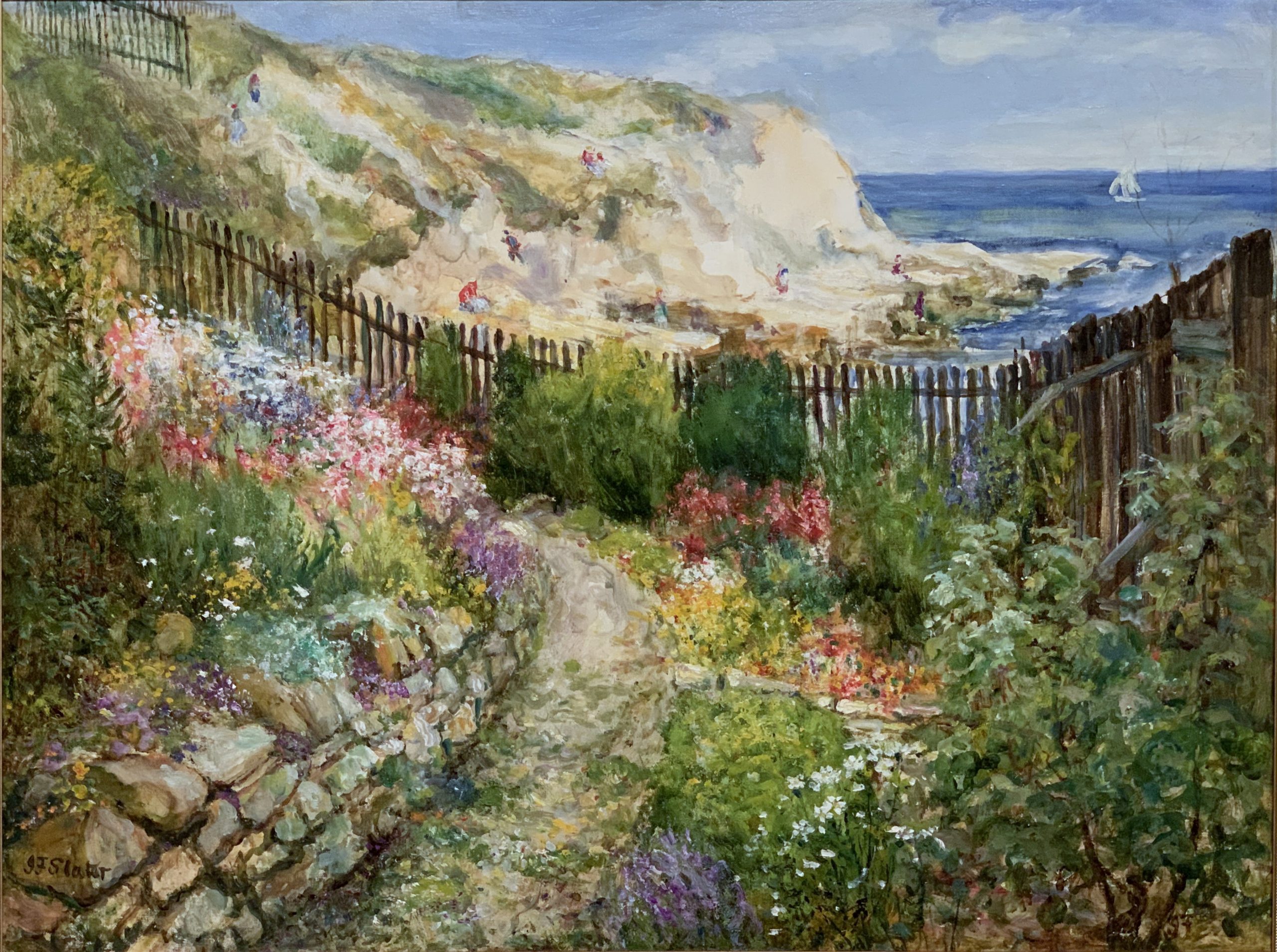 A Cullercoats Garden Overlooking the Sea